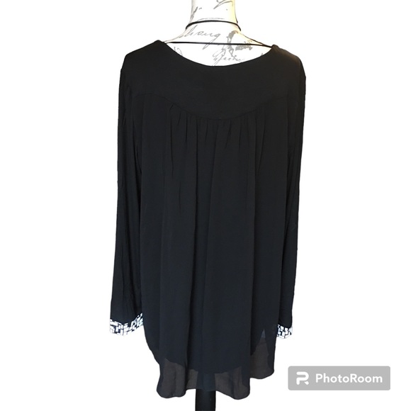 NWT Beta’s Choice X-Large Long Sleeve Black/White Pullover Blouse - Picture 3 of 6